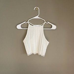 XS White halter tank top